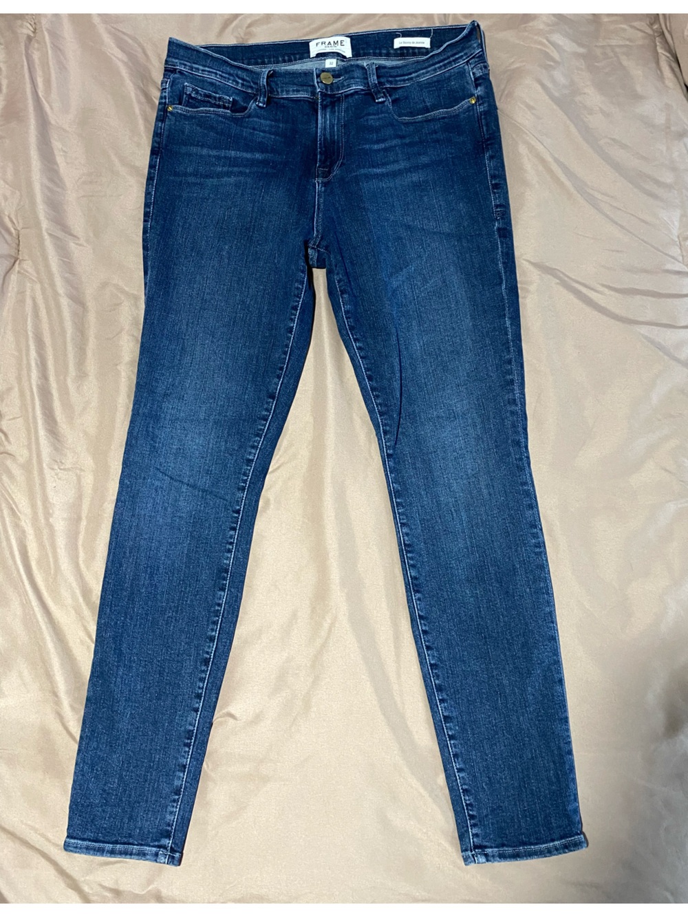 Frame Denim Le Skinny de Jeanne Rivercrest Wash Jeans Size 32